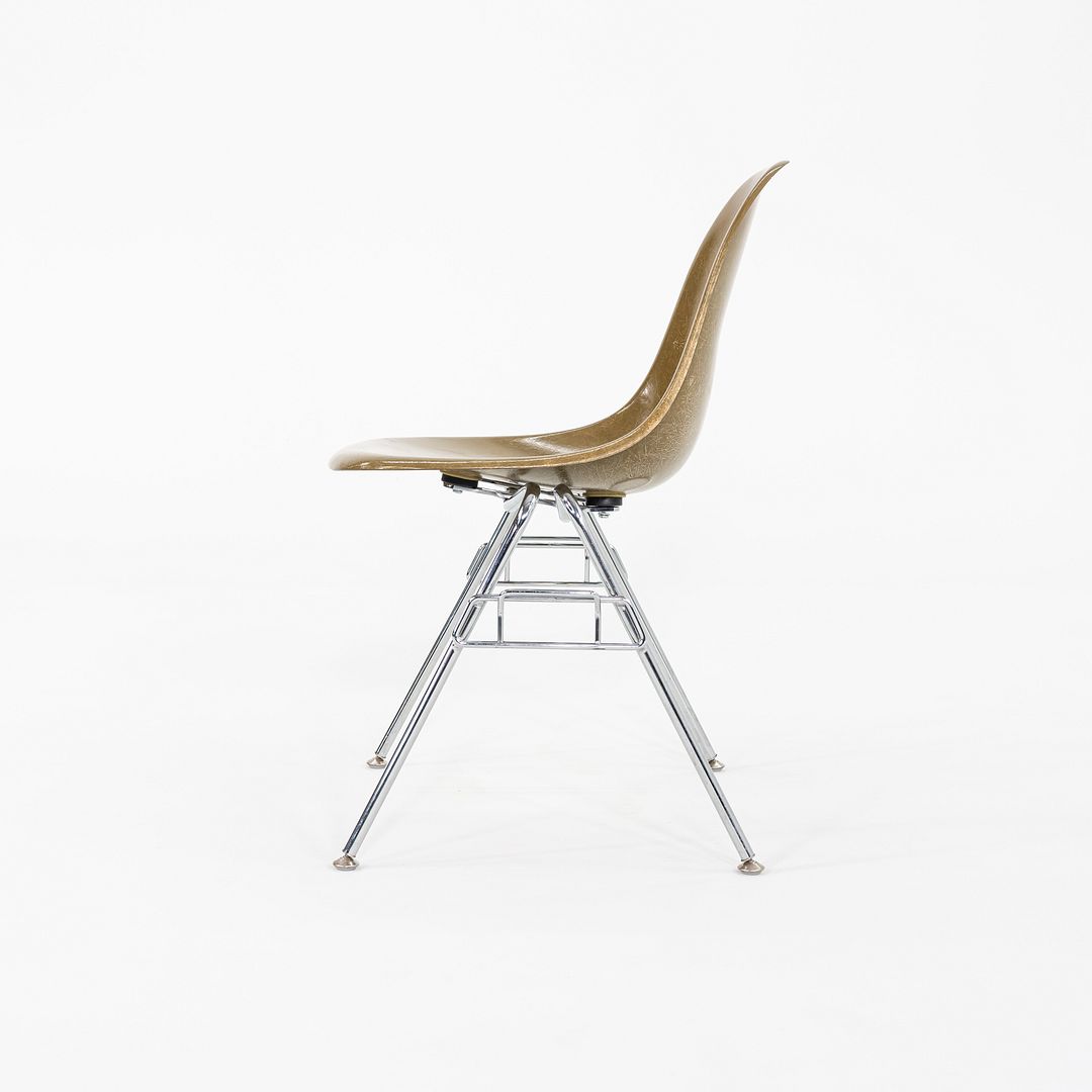 C. 2018 Set of Three Eames Modernica Stacking Side / Dining Chairs Dark Yellow