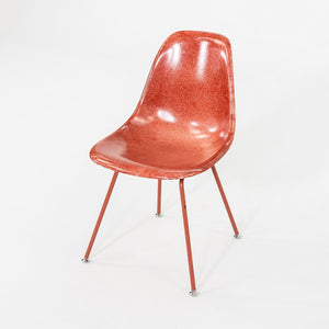 C. 2018 Set of Three Eames Modernica Side / Dining Chairs in Red Fiberglass
