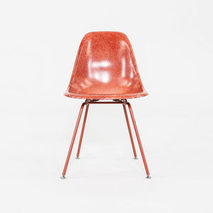 C. 2018 Set of Three Eames Modernica Side / Dining Chairs in Red Fiberglass