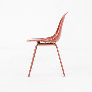 C. 2018 Set of Three Eames Modernica Side / Dining Chairs in Red Fiberglass