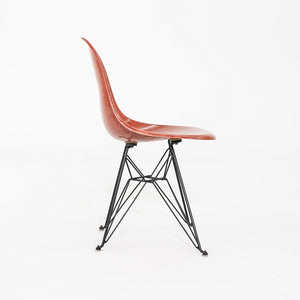 C. 2018 Eames Modernica Side / Dining Chair in Red Fiberglass with Eiffel Base
