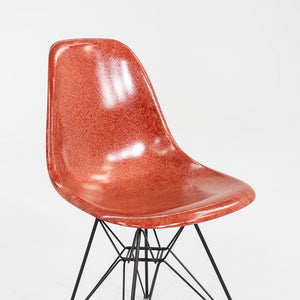 C. 2018 Eames Modernica Side / Dining Chair in Red Fiberglass with Eiffel Base