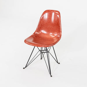 C. 2018 Eames Modernica Side / Dining Chair in Red Fiberglass with Eiffel Base