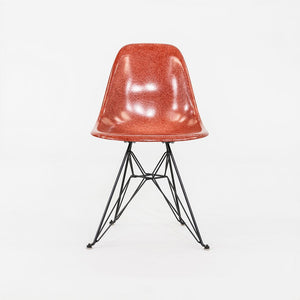 C. 2018 Eames Modernica Side / Dining Chair in Red Fiberglass with Eiffel Base