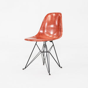 C. 2018 Eames Modernica Side / Dining Chair in Red Fiberglass with Eiffel Base
