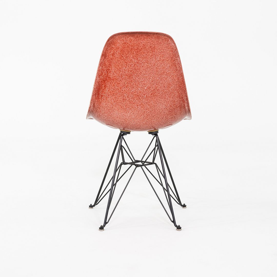 C. 2018 Eames Modernica Side / Dining Chair in Red Fiberglass with Eiffel Base