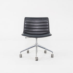 C. 2020 Lievore Altherr Molina for Arper Catifa Desk Chairs in Black Leather with Pnuematic Base 4x Available