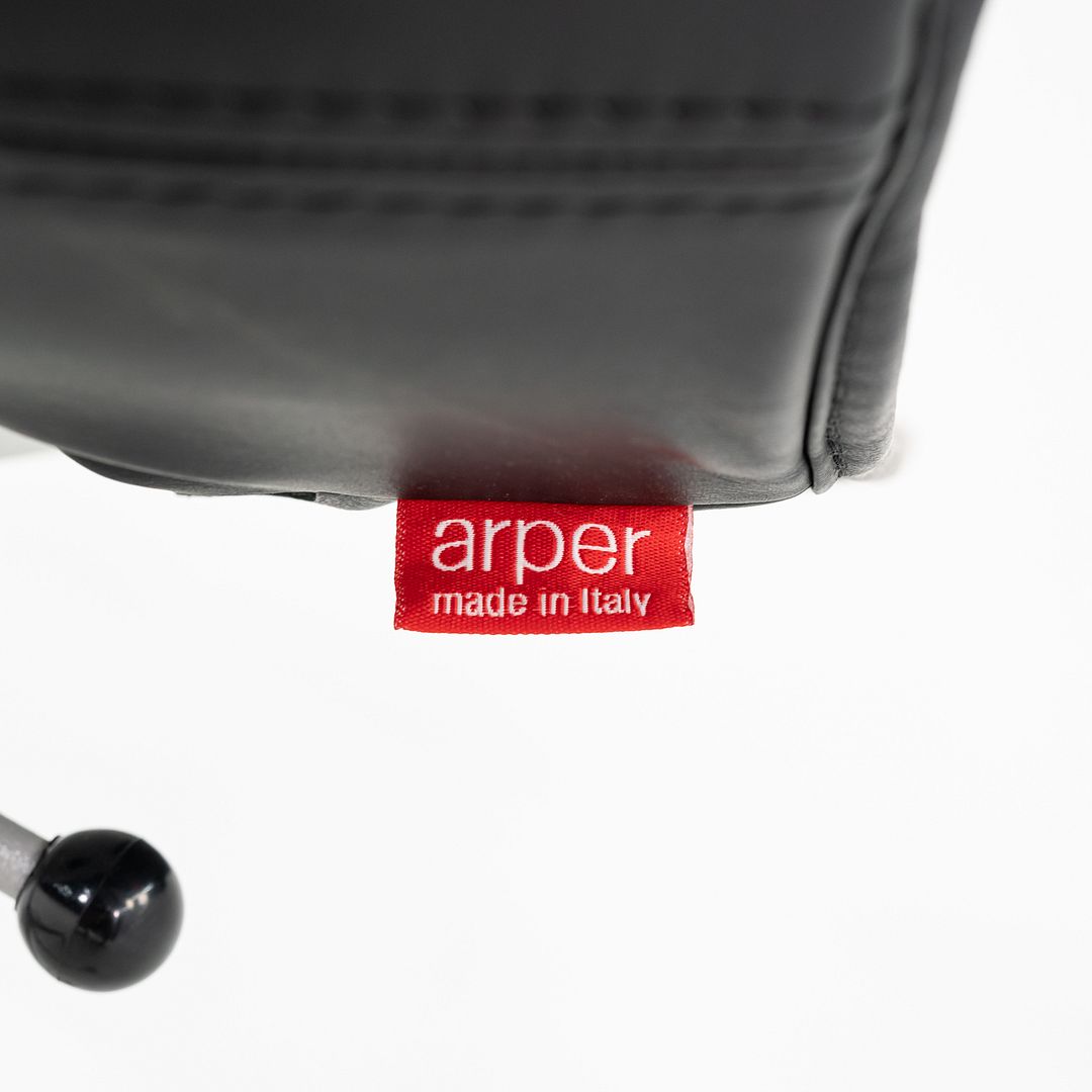 C. 2020 Lievore Altherr Molina for Arper Catifa Desk Chairs in Black Leather with Pnuematic Base 4x Available