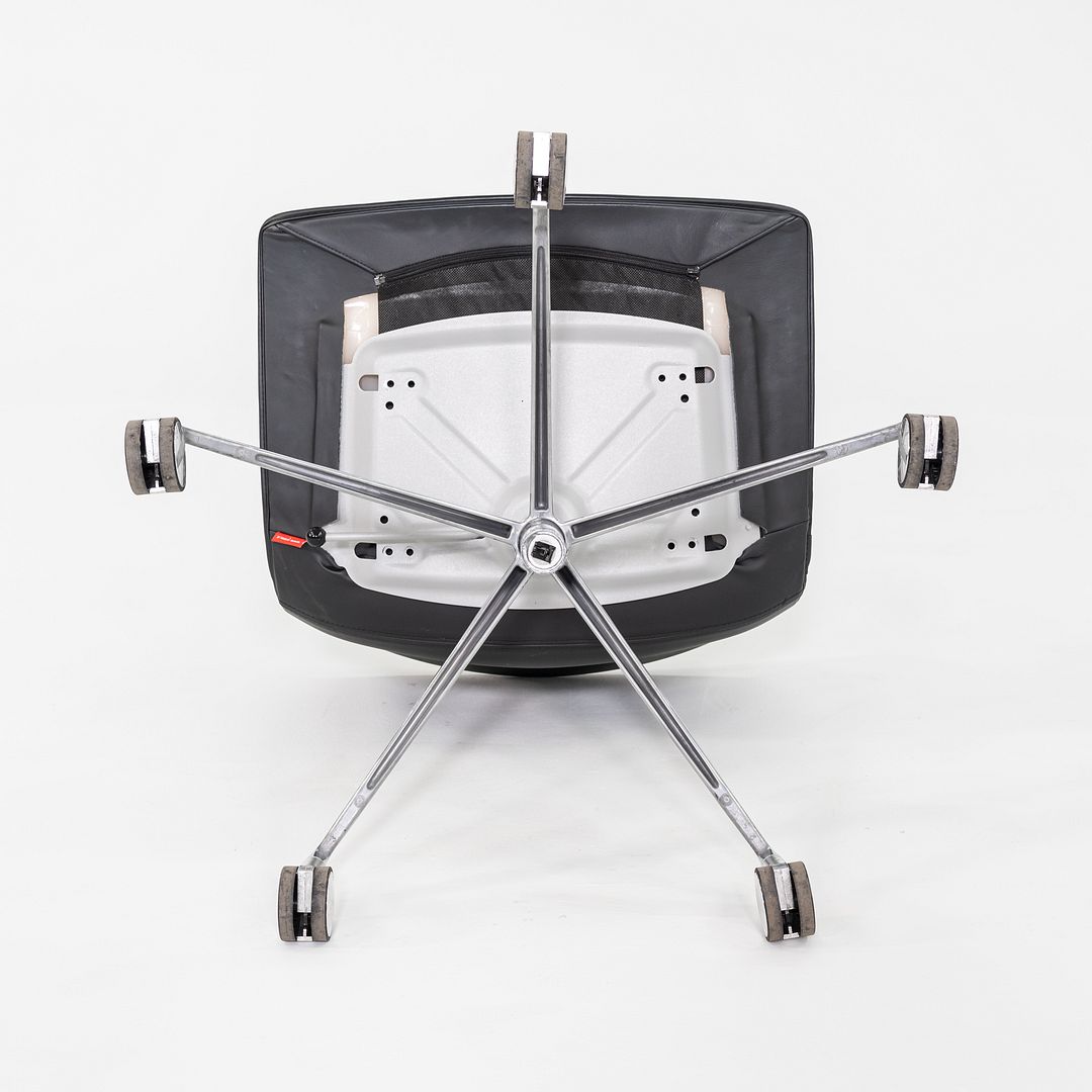 C. 2020 Lievore Altherr Molina for Arper Catifa Desk Chairs in Black Leather with Pnuematic Base 4x Available