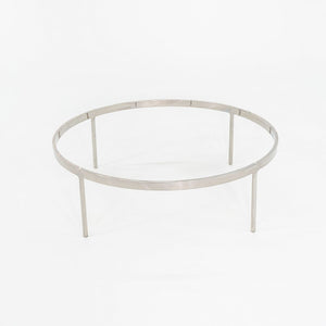 1990s Nicos Zographos Polished Stainless Steel and Glass Coffee Table TA.35.42G