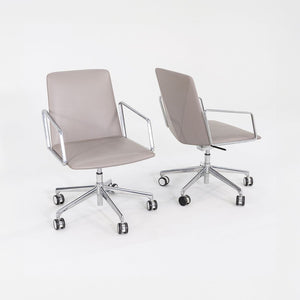 2018 Lievore Altherr Molina for Bernhardt Design L.A.M. Desk Chairs in Beige Leather 11x Available