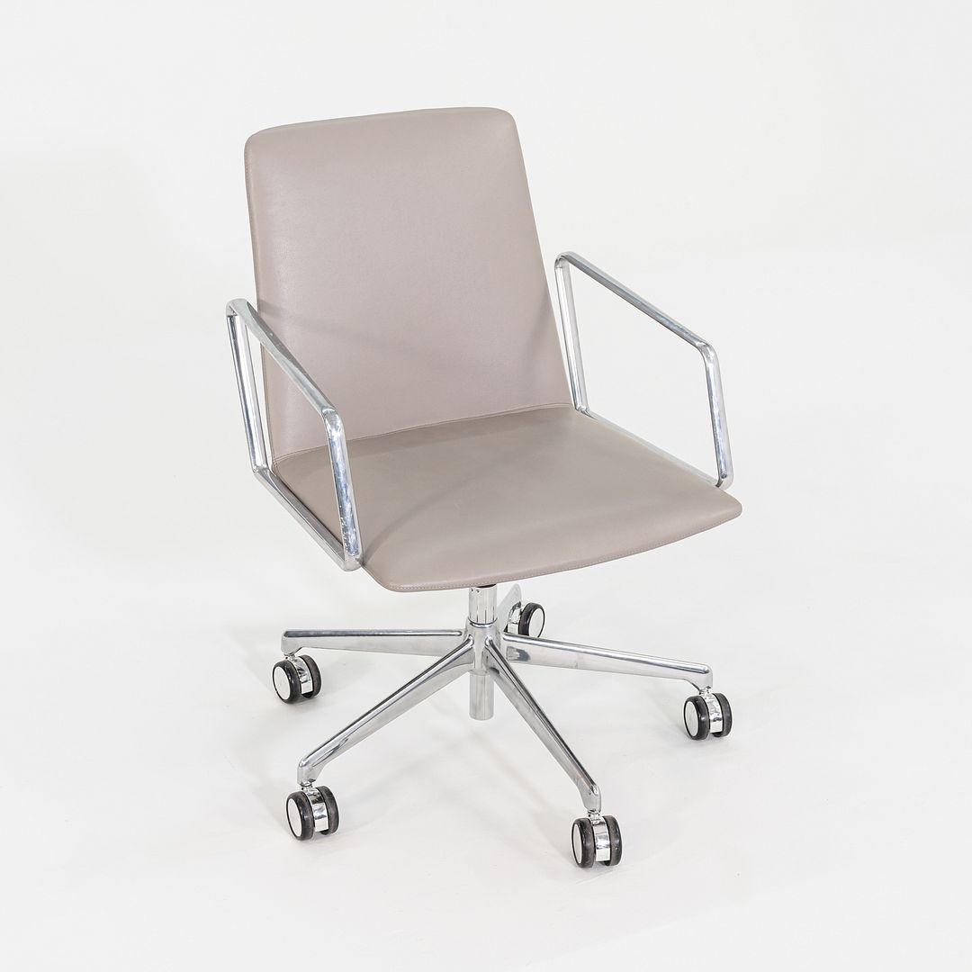 2018 Lievore Altherr Molina for Bernhardt Design L.A.M. Desk Chairs in Beige Leather 11x Available