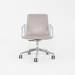 2018 Lievore Altherr Molina for Bernhardt Design L.A.M. Desk Chairs in Beige Leather 11x Available