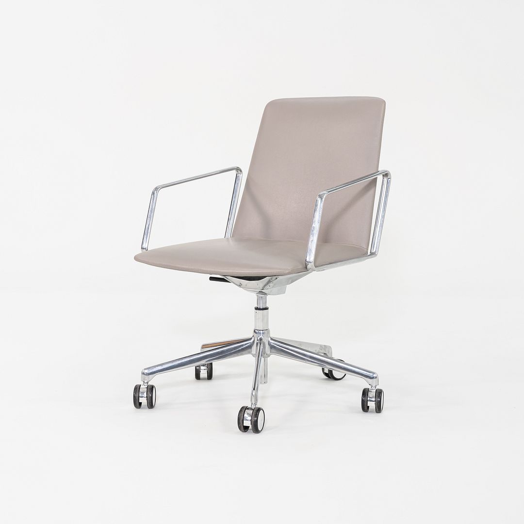 2018 Lievore Altherr Molina for Bernhardt Design L.A.M. Desk Chairs in Beige Leather 11x Available