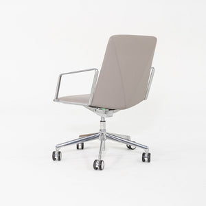 2018 Lievore Altherr Molina for Bernhardt Design L.A.M. Desk Chairs in Beige Leather 11x Available