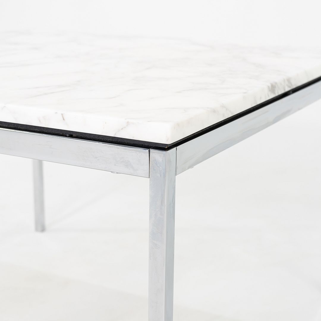 2013 Florence Knoll Coffee / End Table Polished Arabescato Marble Top 29x29x19