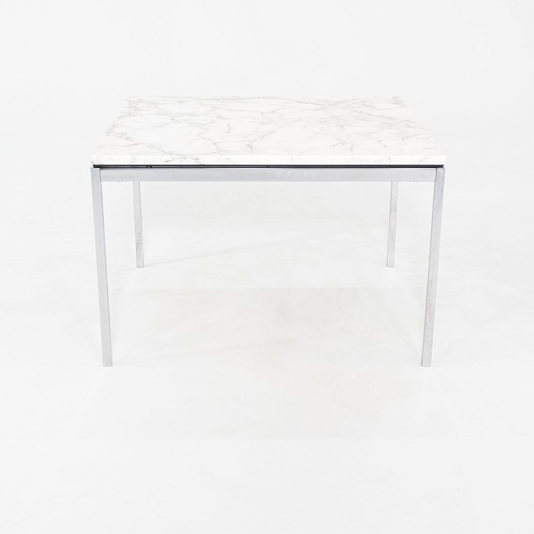 2013 Florence Knoll Coffee / End Table Polished Arabescato Marble Top 29x29x19