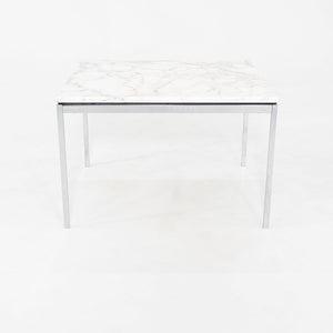 2013 Florence Knoll Coffee / End Table Polished Arabescato Marble Top 29x29x19