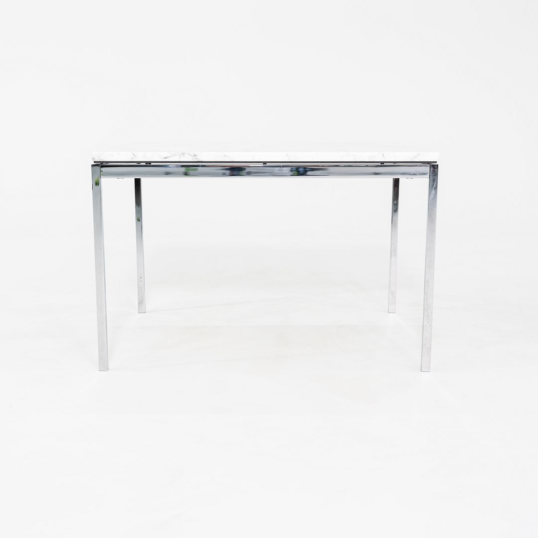 2013 Florence Knoll Coffee / End Table Polished Arabescato Marble Top 29x29x19