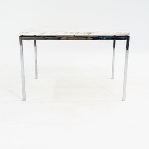 2013 Florence Knoll Coffee / End Table Polished Arabescato Marble Top 29x29x19
