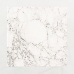2010s Florence Knoll End Table with Polished Arabescato Marble Top 23x23x17