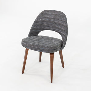 SOLD 2022 Set of Five Eero Saarinen for Knoll Armless Executive Dining Chairs in Rivington Fabric