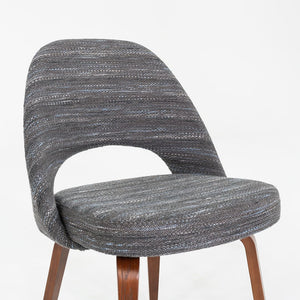 SOLD 2022 Set of Five Eero Saarinen for Knoll Armless Executive Dining Chairs in Rivington Fabric