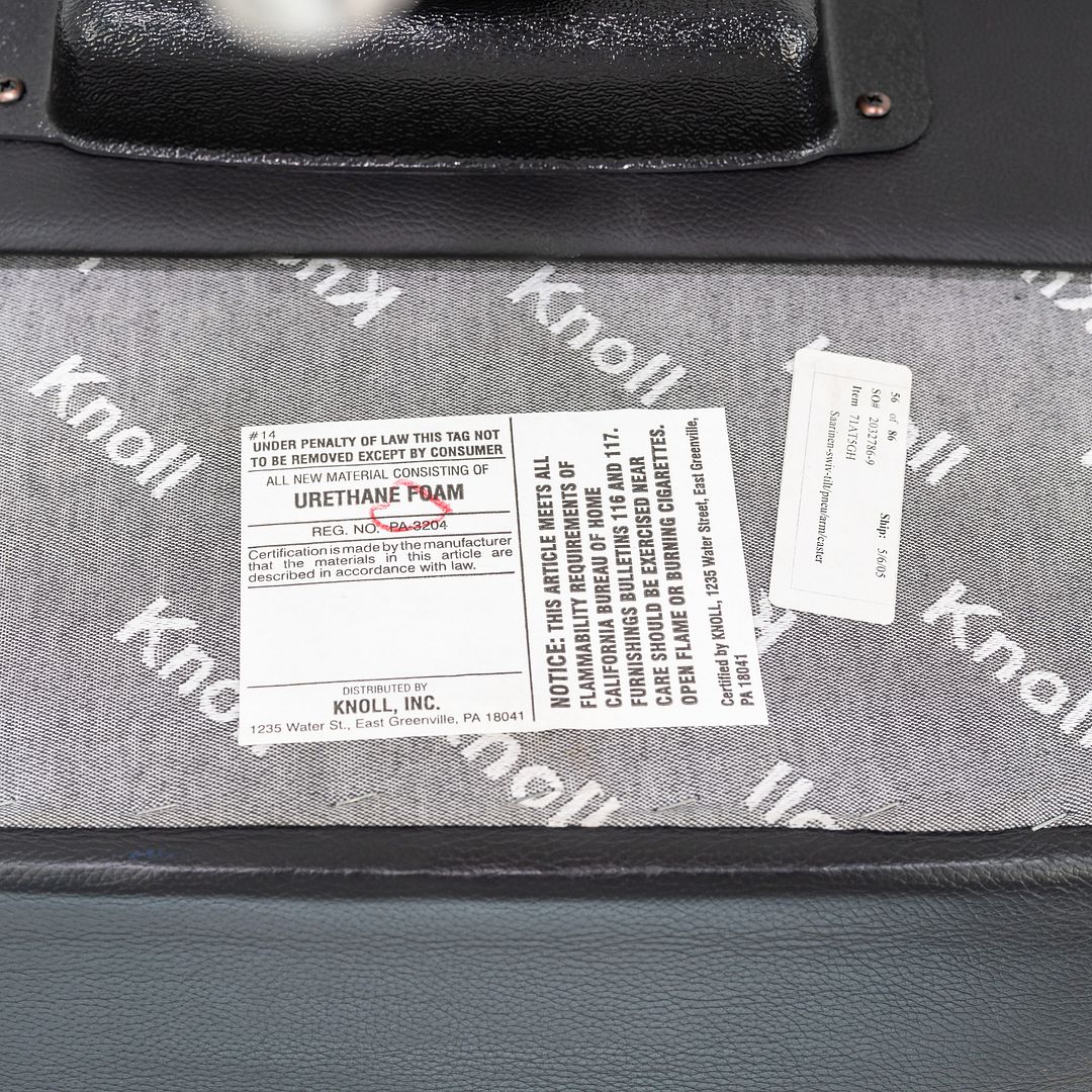 SOLD 2005 Eero Saarinen for Knoll Executive Desk Chair with Arms in Black Leather