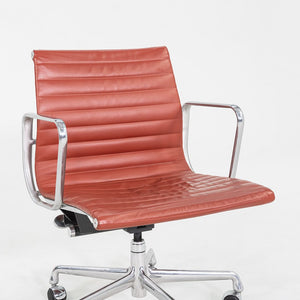 2008 Herman Miller Eames Aluminum Group Desk Chair in Red Leather w/ Manual Lift