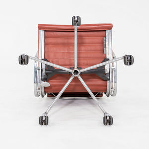 2008 Herman Miller Eames Aluminum Group Desk Chair in Red Leather w/ Manual Lift
