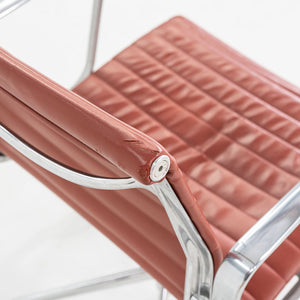 2008 Herman Miller Eames Aluminum Group Desk Chair in Red Leather w/ Manual Lift