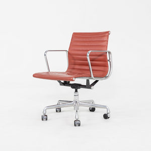 2008 Herman Miller Eames Aluminum Group Desk Chair in Red Leather w/ Manual Lift