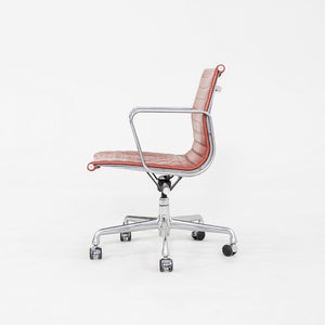 2008 Herman Miller Eames Aluminum Group Desk Chair in Red Leather w/ Manual Lift