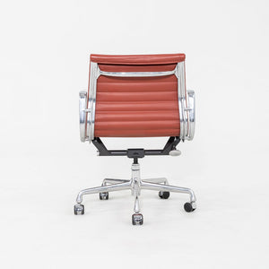 2008 Herman Miller Eames Aluminum Group Desk Chair in Red Leather w/ Manual Lift