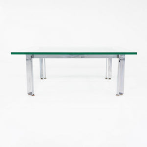 1960s James Howell for Tri-Mark Designs Chromed Steel and Glass Coffee Table