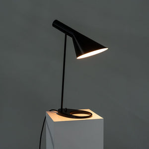 1996 Arne Jacobsen for Louis Poulsen AJ Desk / Table Lamp Black Enameled Steel