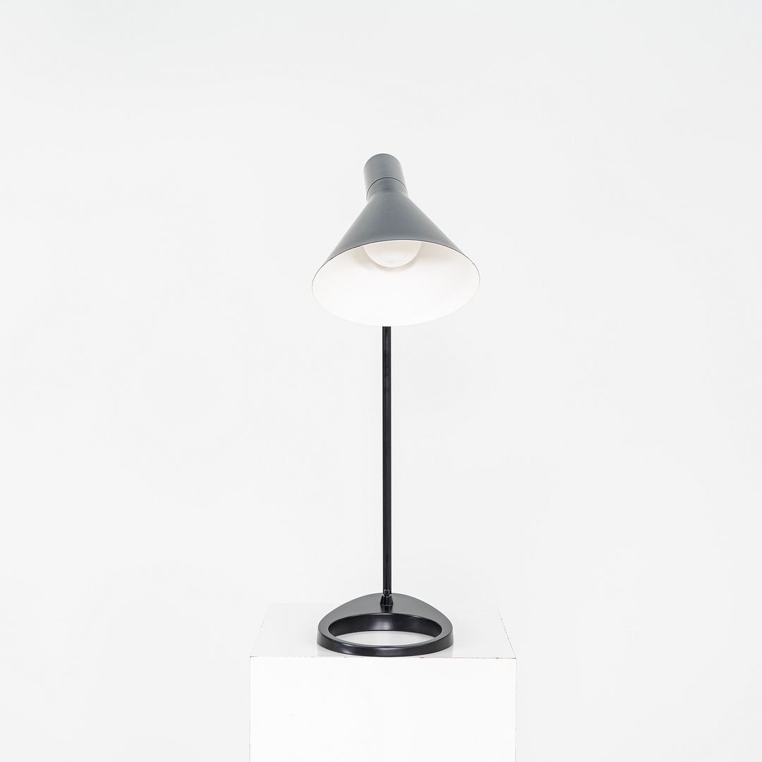 1996 Arne Jacobsen for Louis Poulsen AJ Desk / Table Lamp Black Enameled Steel