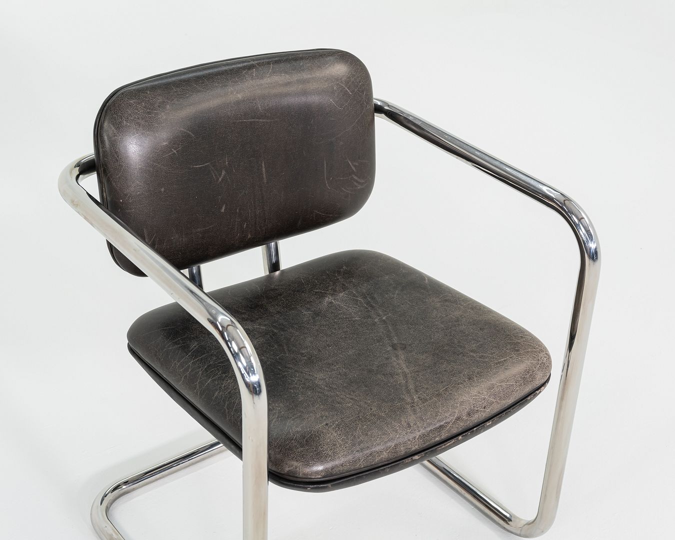 1980s Charles Pfister Metropolitan Furniture Halston Armchair in Stainless Steel