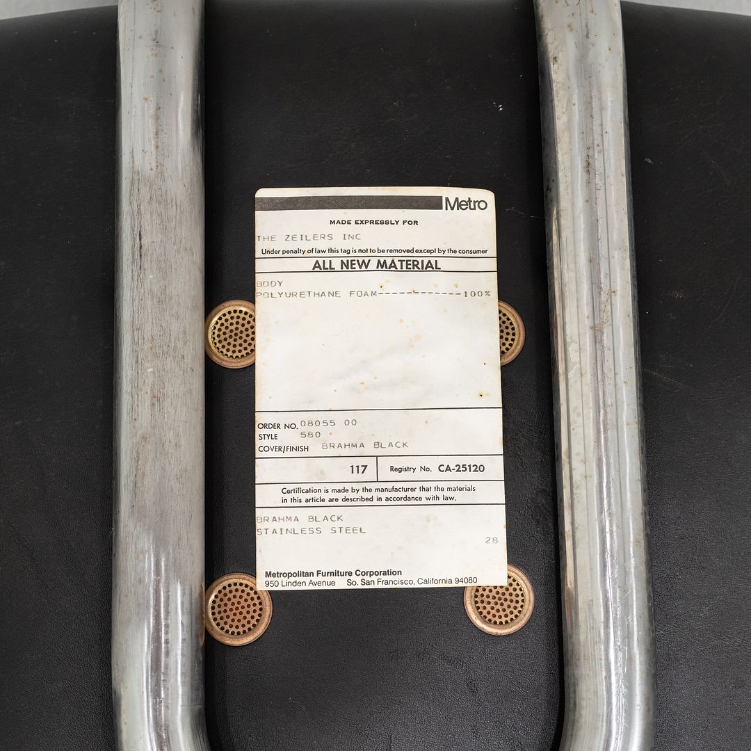 1980s Charles Pfister Metropolitan Furniture Halston Armchair in Stainless Steel