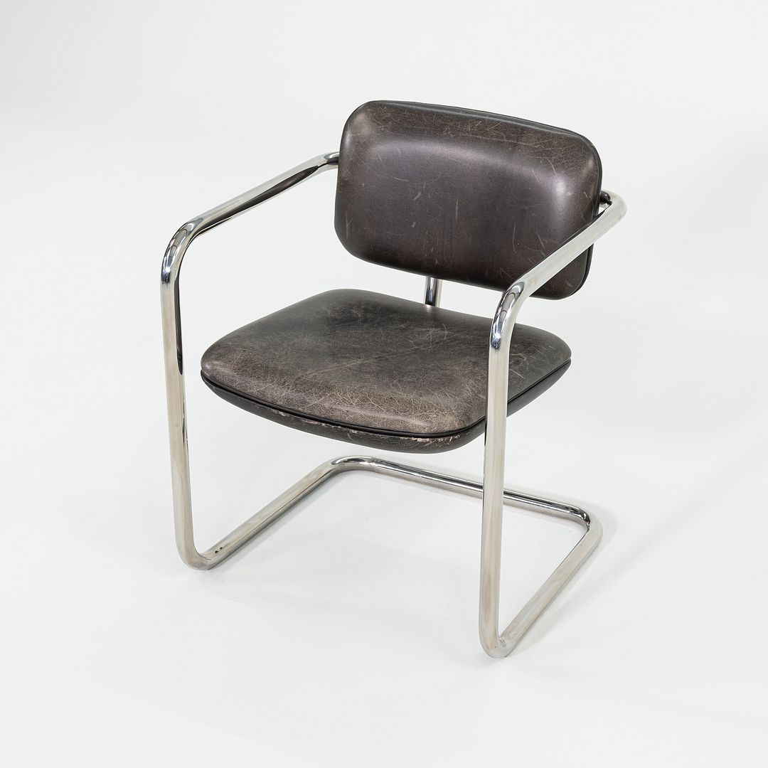 1980s Charles Pfister Metropolitan Furniture Halston Armchair in Stainless Steel