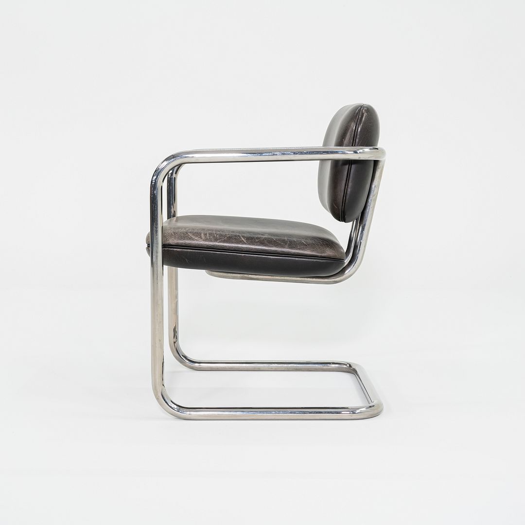 1980s Charles Pfister Metropolitan Furniture Halston Armchair in Stainless Steel