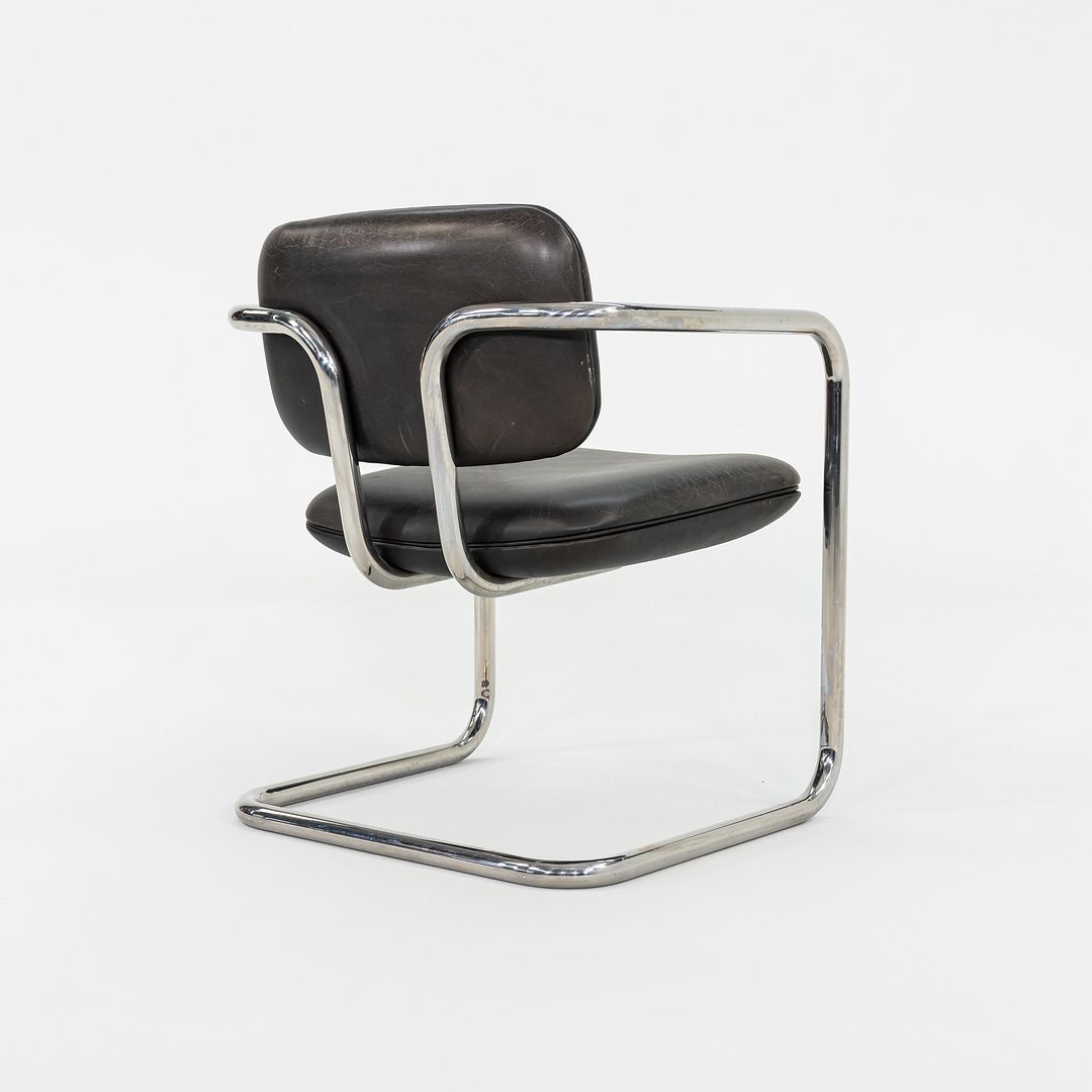 1980s Charles Pfister Metropolitan Furniture Halston Armchair in Stainless Steel