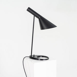 1996 Arne Jacobsen for Louis Poulsen AJ Desk / Table Lamp Black Enameled Steel