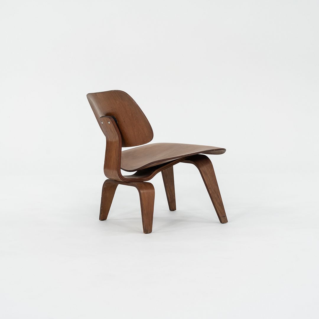 C. 1953 Charles and Ray Eames for Herman Miller LCW Lounge Chair in Walnut