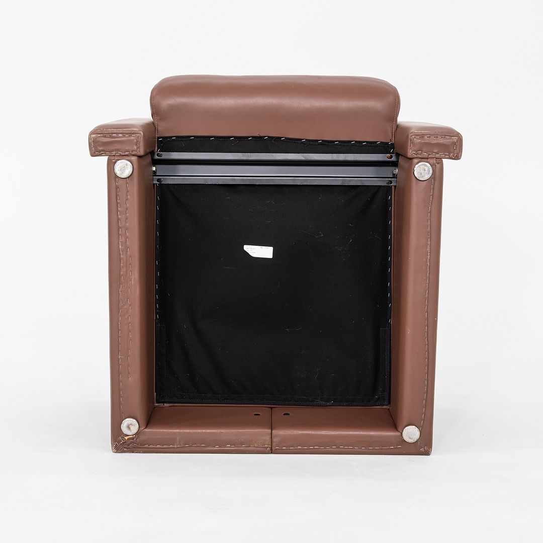 2002 Trix and Robert Haussmann for Knoll Lounge Chair Brown Leather Upholstery