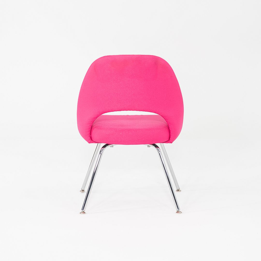 2015 Eero Saarinen for Knoll Armless Executive Dining Chair Pink Fabric 3x Avail