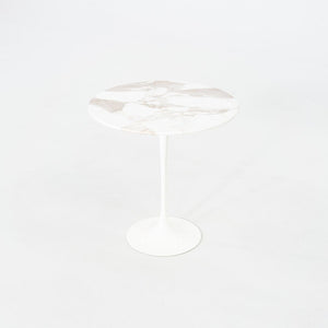 2003 Eero Saarinen for Knoll Tulip Side Table in Calacatta Gold Marble 20 inches