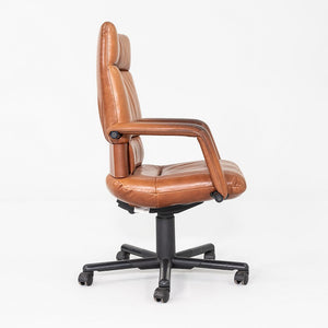 1980s Mario Bellini & Dieter Thiel for Vitra Figura Office Chair Cognac Leather
