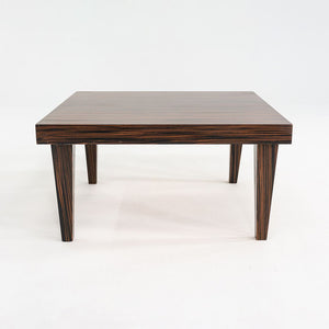 2000s Zanotta Macassar Ebony Coffee / Side Table, Italian Design, 35 Inches