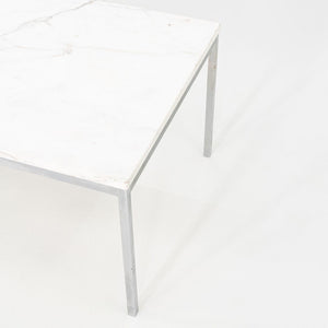 1960s Florence Knoll Marble and Chromed Steel Coffee Table 45 x 23 x 17 inches